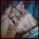 holding Granmama's hand