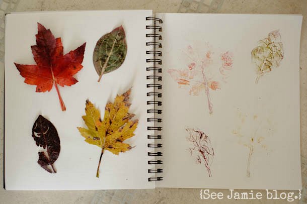Hammered leaf journal page
