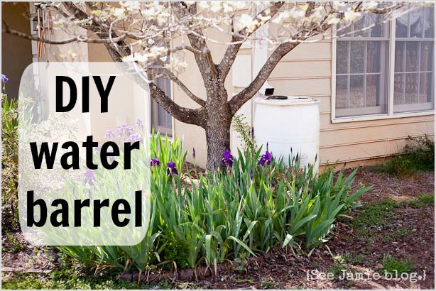 diy water barrel - See Jamie blog
