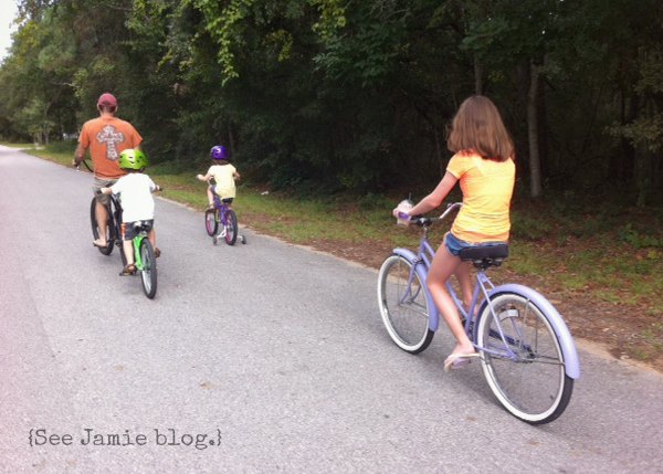 family bicycle ride