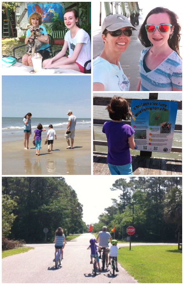 beach vacation collage