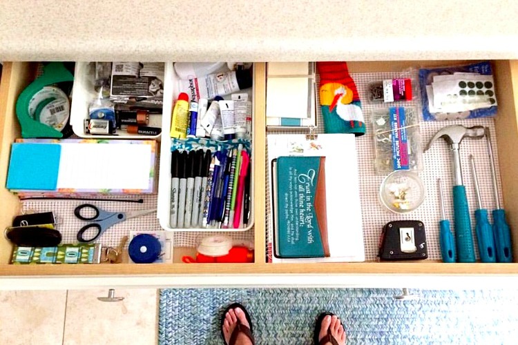 organized junk drawer